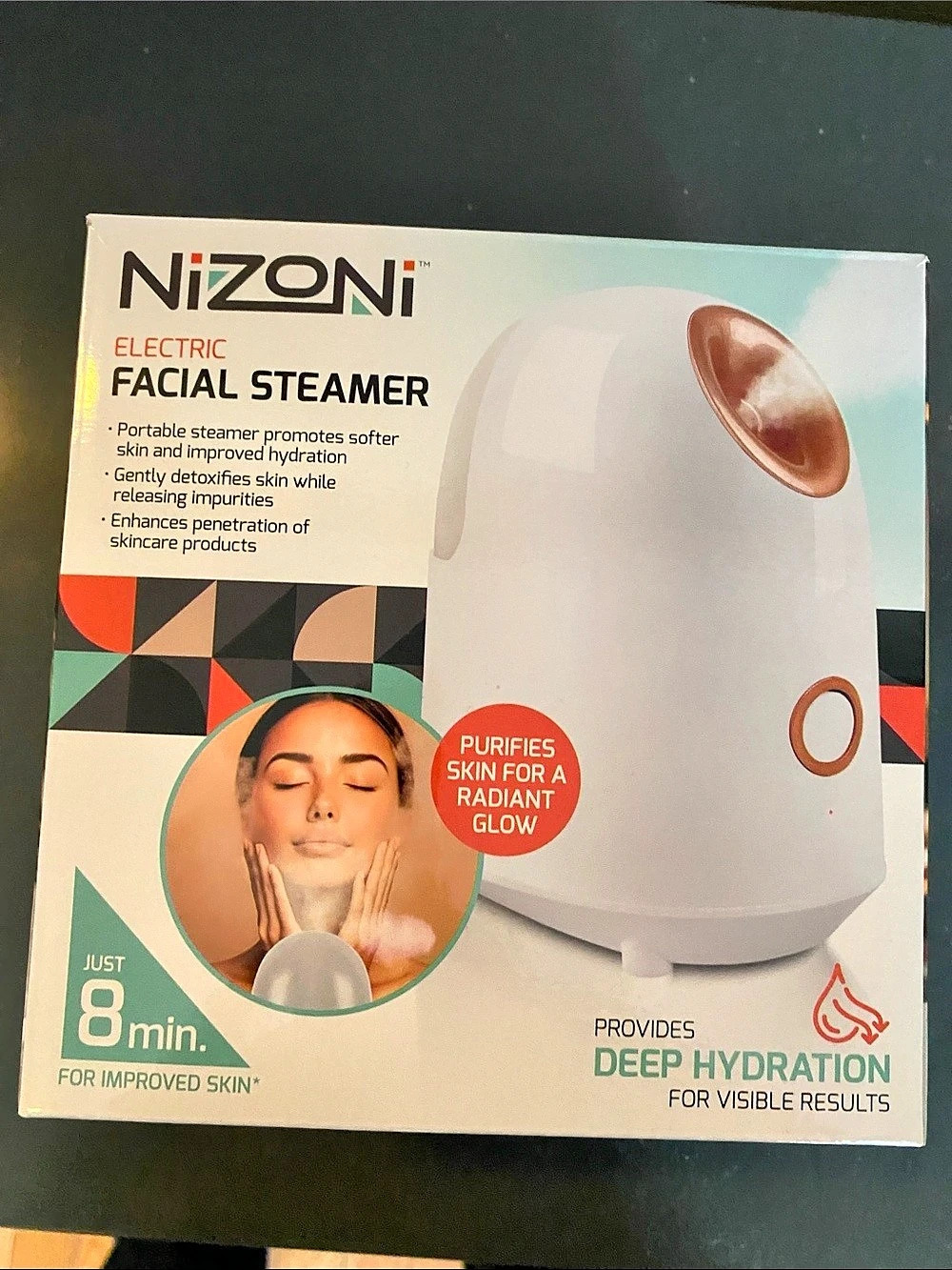 NiZONi Electric Facial Steamer Facial Steamer White
